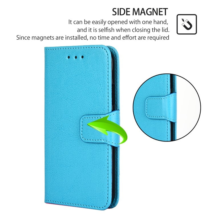 For iPhone 16 Plus Crystal Texture Leather Phone Case(Sky Blue) by buy2fix