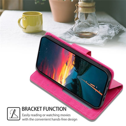 For iPhone 16 Plus Crystal Texture Leather Phone Case(Rose Red) by buy2fix