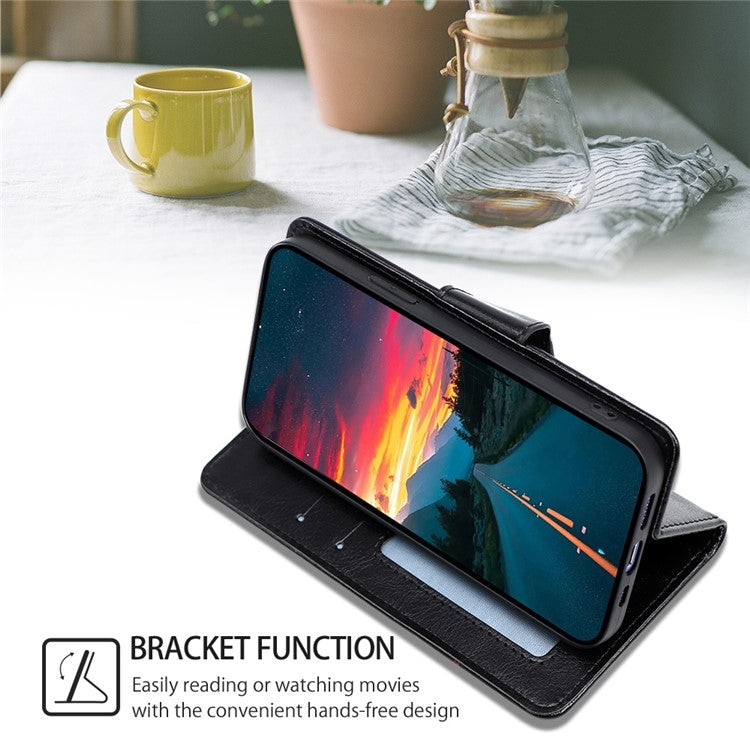 For iPhone 16 Plus Crystal Texture Leather Phone Case(Black) by buy2fix