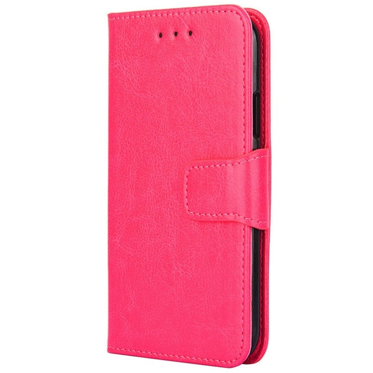 For iPhone 16 Pro Max Crystal Texture Leather Phone Case(Rose Red) by buy2fix