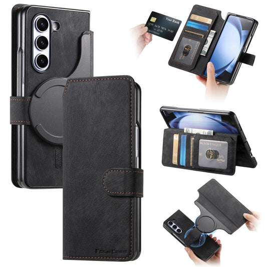 For Samsung Galaxy Z Fold6 CaseNeo MagSafe RFID Anti-theft Retro Leather Phone Case(Black) - Galaxy Z Fold6 5G Cases by CaseNeo | Online Shopping UK | buy2fix