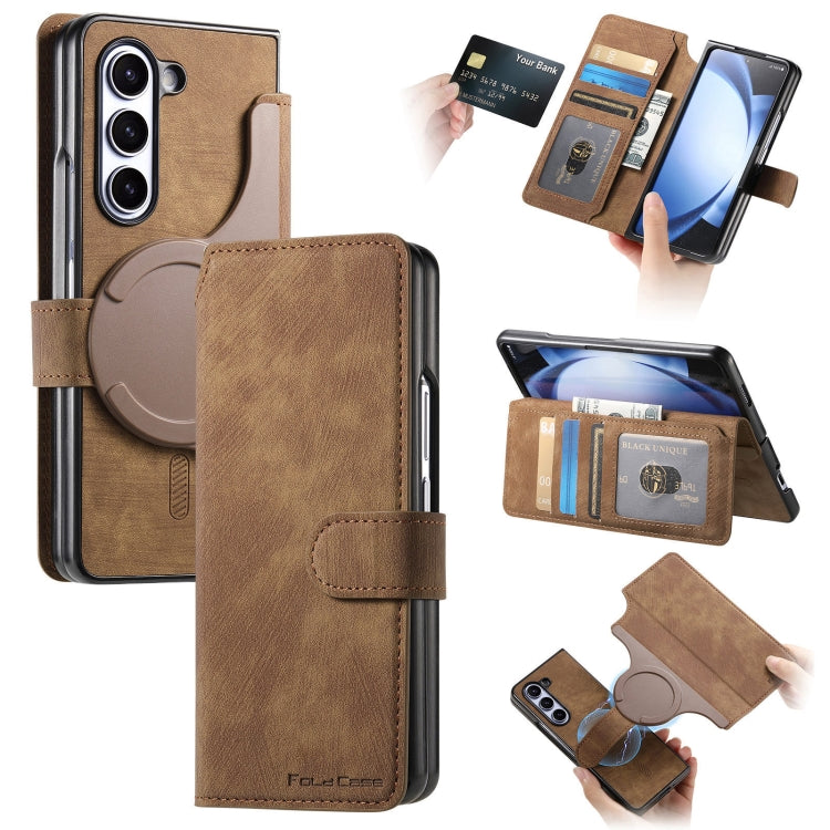 For Samsung Galaxy Z Fold6 CaseNeo MagSafe RFID Anti-theft Retro Leather Phone Case(Brown) - Galaxy Z Fold6 5G Cases by CaseNeo | Online Shopping UK | buy2fix