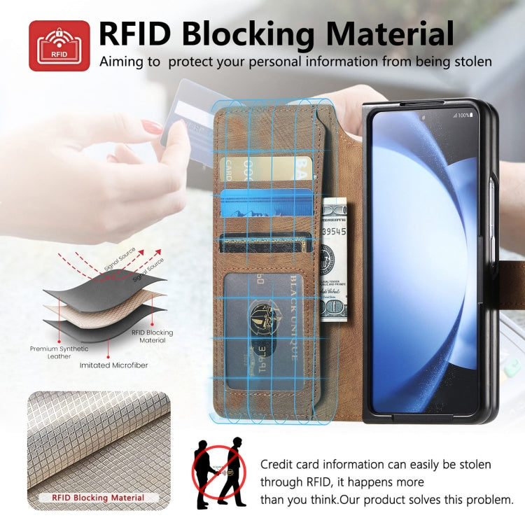 For Samsung Galaxy Z Fold6 CaseNeo MagSafe RFID Anti-theft Retro Leather Phone Case(Brown) - Galaxy Z Fold6 5G Cases by CaseNeo | Online Shopping UK | buy2fix
