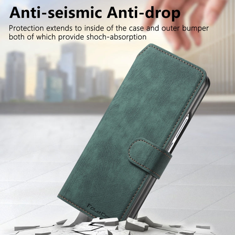 For Samsung Galaxy Z Fold6 CaseNeo MagSafe RFID Anti-theft Retro Leather Phone Case(Green) - Galaxy Z Fold6 5G Cases by CaseNeo | Online Shopping UK | buy2fix