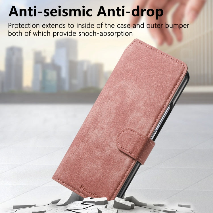 For Samsung Galaxy Z Fold6 CaseNeo MagSafe RFID Anti-theft Retro Leather Phone Case(Pink) - Galaxy Z Fold6 5G Cases by CaseNeo | Online Shopping UK | buy2fix