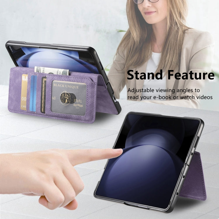 For Samsung Galaxy Z Fold6 CaseNeo MagSafe RFID Anti-theft Retro Leather Phone Case(Purple) - Galaxy Z Fold6 5G Cases by CaseNeo | Online Shopping UK | buy2fix