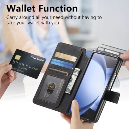 For Samsung Galaxy Z Fold5 CaseNeo MagSafe RFID Anti-theft Retro Leather Phone Case(Black) - Galaxy Z Fold5 Cases by CaseNeo | Online Shopping UK | buy2fix