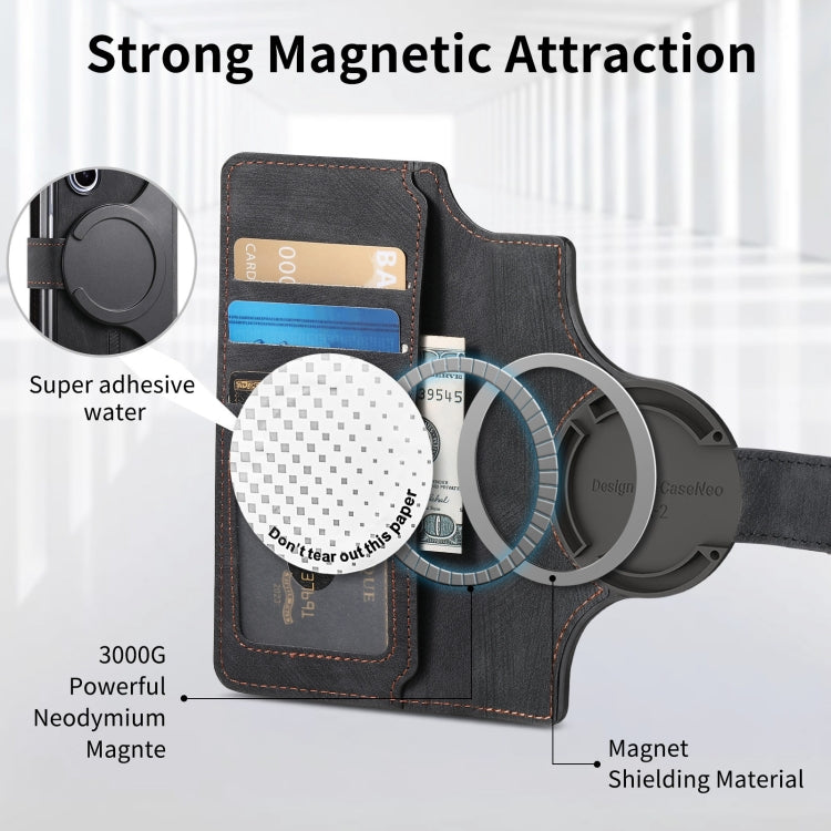 For Samsung Galaxy Z Fold5 CaseNeo MagSafe RFID Anti-theft Retro Leather Phone Case(Black) - Galaxy Z Fold5 Cases by CaseNeo | Online Shopping UK | buy2fix