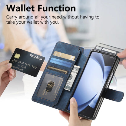 For Samsung Galaxy Z Fold5 CaseNeo MagSafe RFID Anti-theft Retro Leather Phone Case(Blue) - Galaxy Z Fold5 Cases by CaseNeo | Online Shopping UK | buy2fix