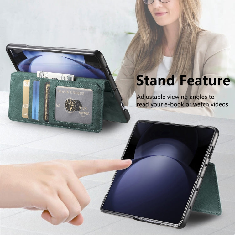 For Samsung Galaxy Z Fold5 CaseNeo MagSafe RFID Anti-theft Retro Leather Phone Case(Green) - Galaxy Z Fold5 Cases by CaseNeo | Online Shopping UK | buy2fix
