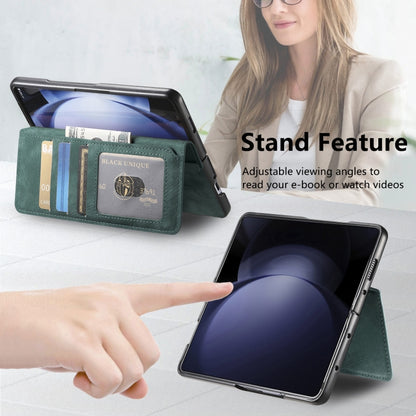 For Samsung Galaxy Z Fold5 CaseNeo MagSafe RFID Anti-theft Retro Leather Phone Case(Green) - Galaxy Z Fold5 Cases by CaseNeo | Online Shopping UK | buy2fix