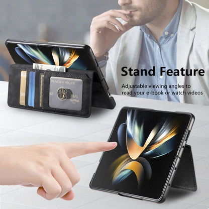 For Samsung Galaxy Z Fold4 CaseNeo MagSafe RFID Anti-theft Retro Leather Phone Case(Black) - Galaxy Z Fold4 5G Cases by CaseNeo | Online Shopping UK | buy2fix