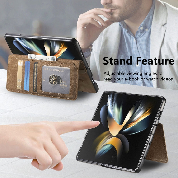 For Samsung Galaxy Z Fold4 CaseNeo MagSafe RFID Anti-theft Retro Leather Phone Case(Brown) - Galaxy Z Fold4 5G Cases by CaseNeo | Online Shopping UK | buy2fix