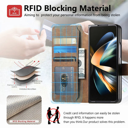 For Samsung Galaxy Z Fold4 CaseNeo MagSafe RFID Anti-theft Retro Leather Phone Case(Brown) - Galaxy Z Fold4 5G Cases by CaseNeo | Online Shopping UK | buy2fix