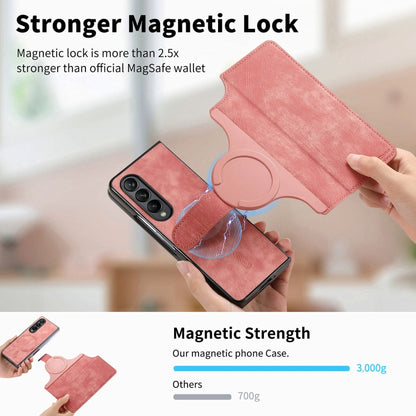 For Samsung Galaxy Z Fold4 CaseNeo MagSafe RFID Anti-theft Retro Leather Phone Case(Pink) - Galaxy Z Fold4 5G Cases by CaseNeo | Online Shopping UK | buy2fix