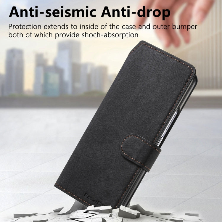 For Samsung Galaxy Z Fold3 CaseNeo MagSafe RFID Anti-theft Retro Leather Phone Case(Black) - Galaxy Phone Cases by CaseNeo | Online Shopping UK | buy2fix