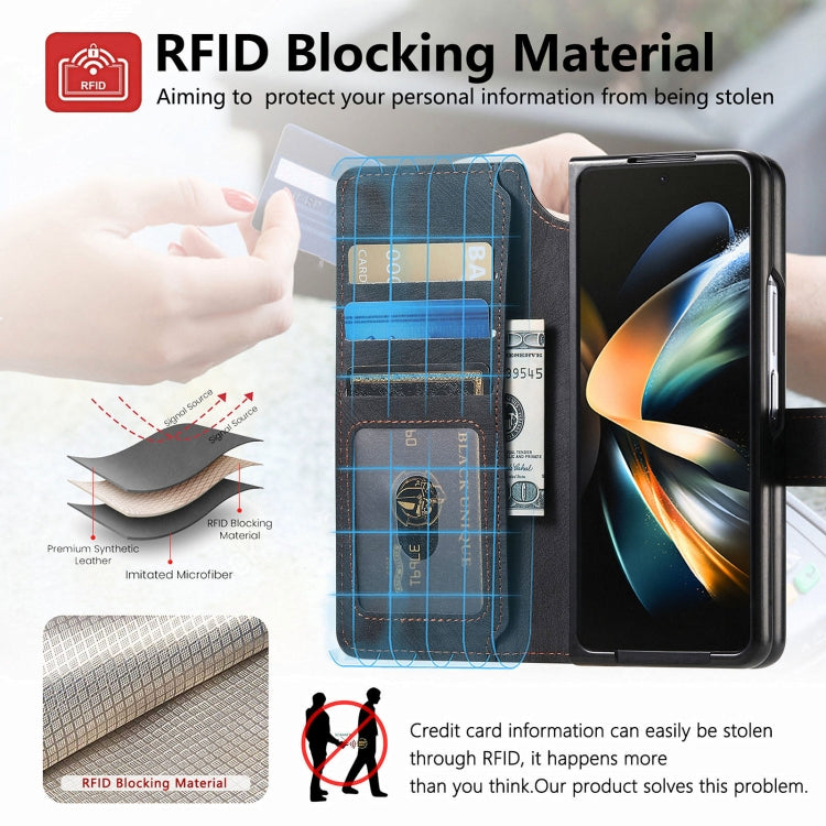 For Samsung Galaxy Z Fold3 CaseNeo MagSafe RFID Anti-theft Retro Leather Phone Case(Black) - Galaxy Phone Cases by CaseNeo | Online Shopping UK | buy2fix