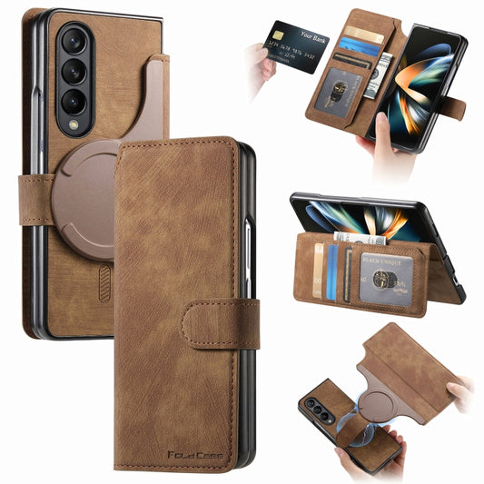 For Samsung Galaxy Z Fold3 CaseNeo MagSafe RFID Anti-theft Retro Leather Phone Case(Brown) - Galaxy Phone Cases by CaseNeo | Online Shopping UK | buy2fix