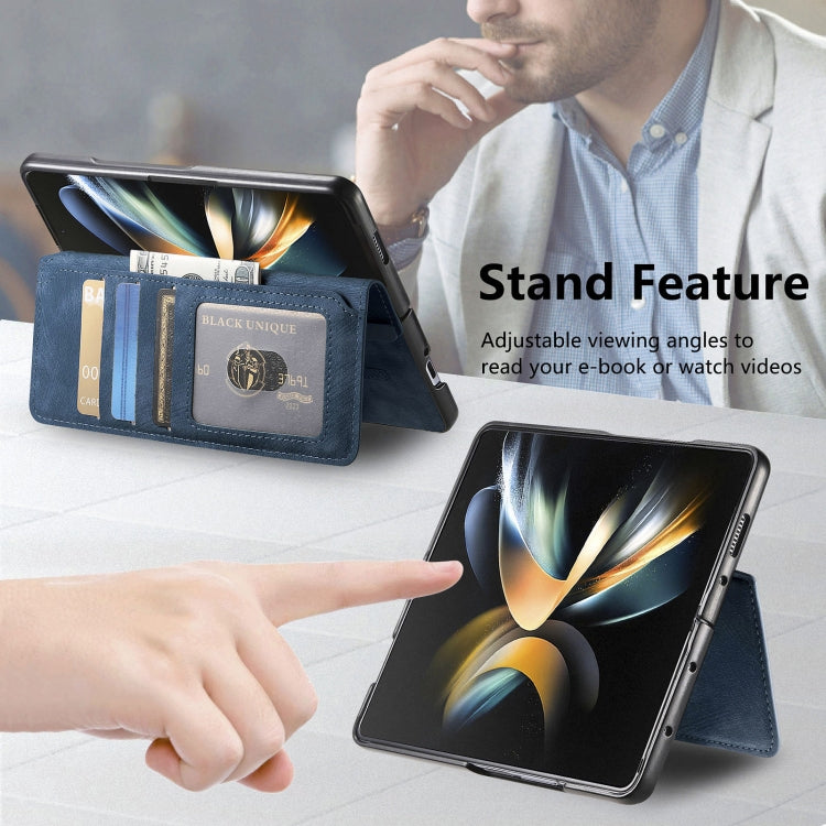 For Samsung Galaxy Z Fold3 CaseNeo MagSafe RFID Anti-theft Retro Leather Phone Case(Blue) - Galaxy Phone Cases by CaseNeo | Online Shopping UK | buy2fix