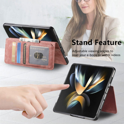 For Samsung Galaxy Z Fold3 CaseNeo MagSafe RFID Anti-theft Retro Leather Phone Case(Pink) - Galaxy Phone Cases by CaseNeo | Online Shopping UK | buy2fix