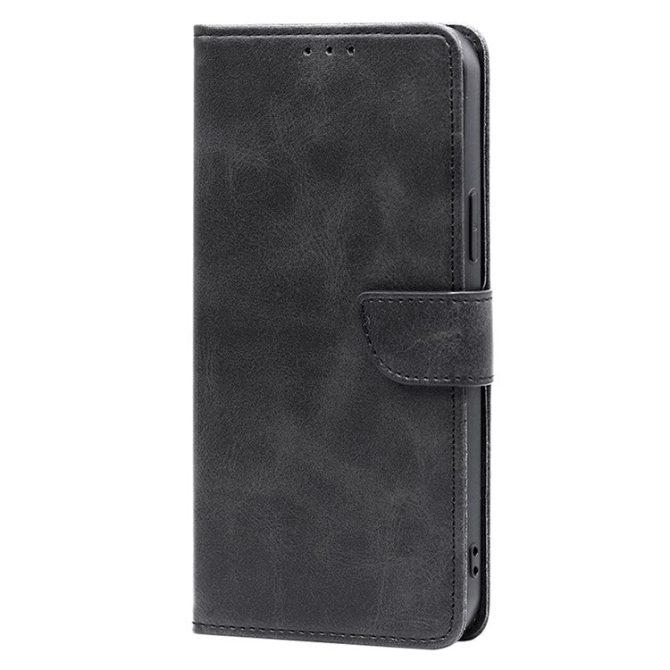 For iPhone 16 Calf Texture Buckle Flip Leather Phone Case(Black) - iPhone 16 Cases by buy2fix | Online Shopping UK | buy2fix