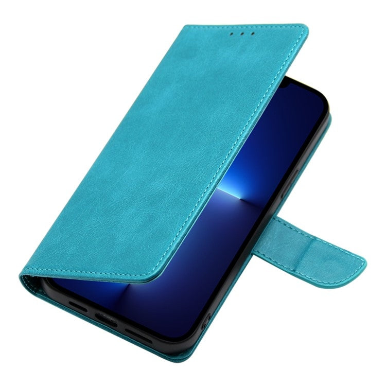 For iPhone 16 Calf Texture Buckle Flip Leather Phone Case(Light Blue) by buy2fix