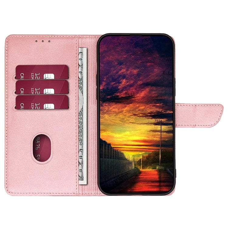 For iPhone 16 Plus Calf Texture Buckle Flip Leather Phone Case(Rose Gold) by buy2fix