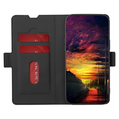 For iPhone 16 Twill Texture Side Button Leather Phone Case(Black) by buy2fix