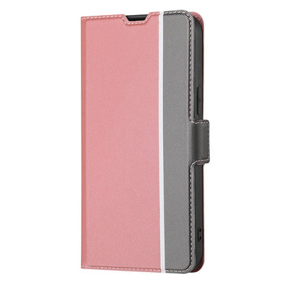 For iPhone 16 Plus Twill Texture Side Button Leather Phone Case(Pink) - iPhone 16 Plus Cases by buy2fix | Online Shopping UK | buy2fix