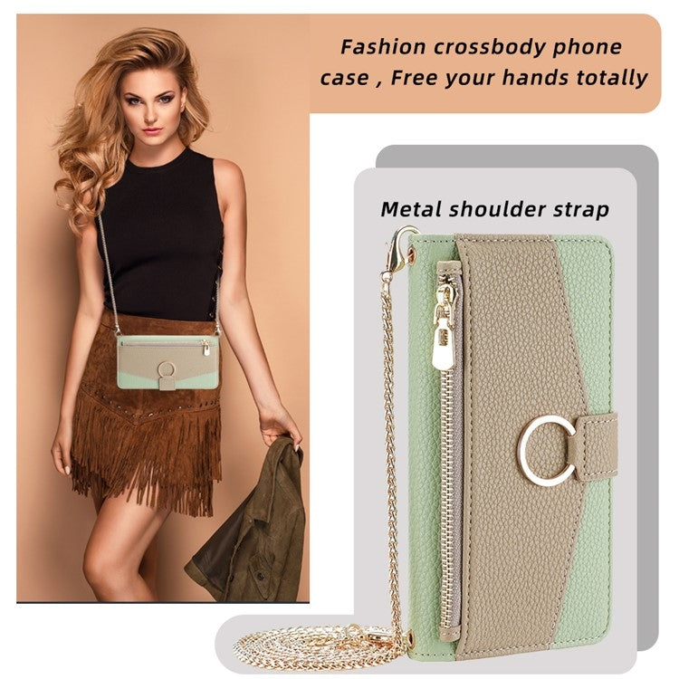 For iPhone 16 Crossbody Litchi Texture Leather Phone Case(Green) by buy2fix
