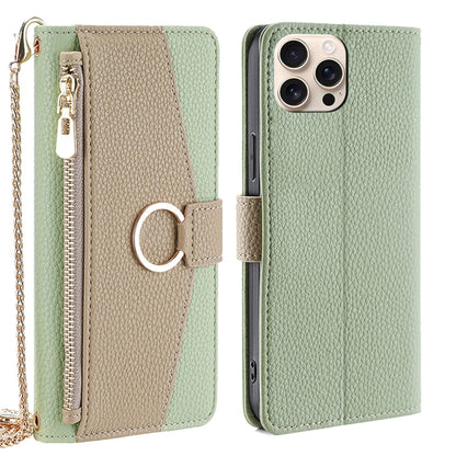 For iPhone 16 Pro Crossbody Litchi Texture Leather Phone Case(Green) by buy2fix