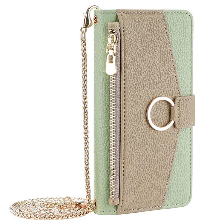 For iPhone 16e Crossbody Litchi Texture Leather Phone Case(Green) - iPhone 16e Cases by buy2fix | Online Shopping UK | buy2fix