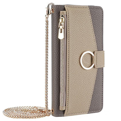 For iPhone 16e Crossbody Litchi Texture Leather Phone Case(Grey) - iPhone 16e Cases by buy2fix | Online Shopping UK | buy2fix
