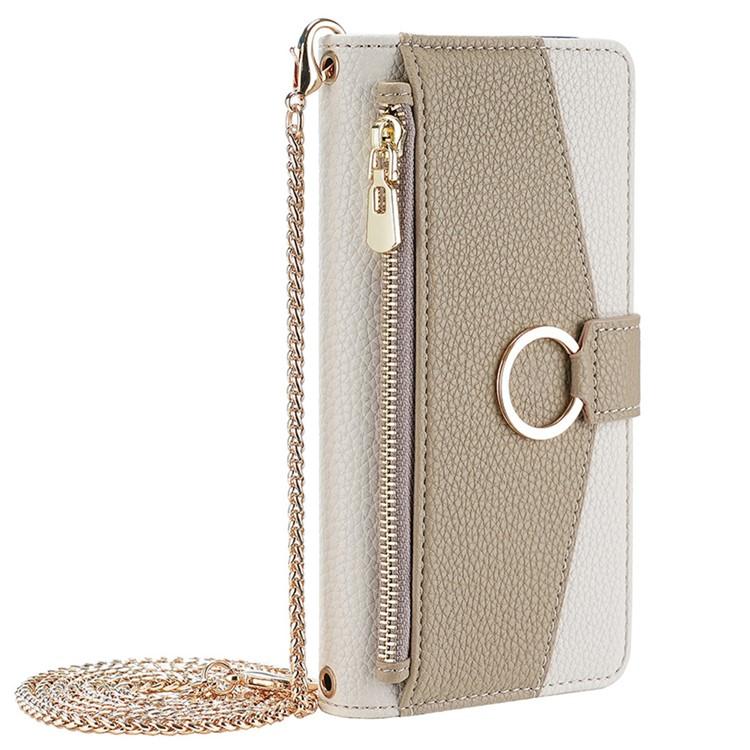 For iPhone 16e Crossbody Litchi Texture Leather Phone Case(White) - iPhone 16e Cases by buy2fix | Online Shopping UK | buy2fix