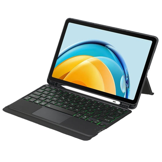 For Matepad SE 10.4 2023 Detachable Backlit Bluetooth Keyboard Leather Case with Touchpad(Black) by buy2fix