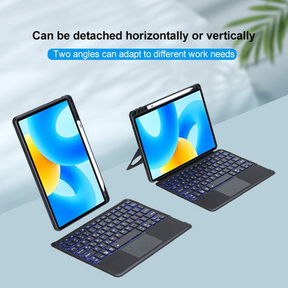 For Huawei MatePad 11.5 / MatePad Air 11.5 Detachable Backlit Bluetooth Keyboard Leather Case with Touchpad(Black) by buy2fix