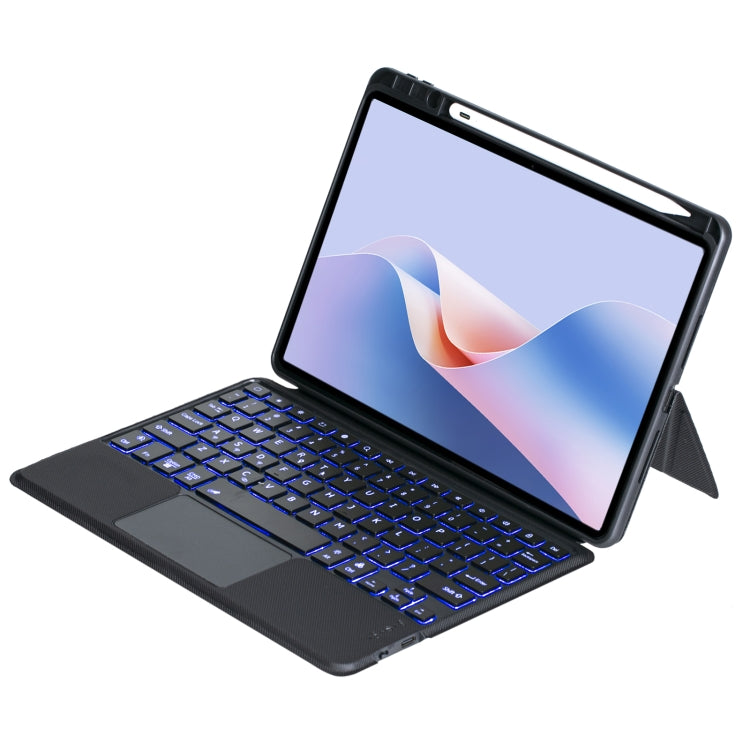 For Huawei MatePad 11.5 S Detachable Backlit Bluetooth Keyboard Leather Case with Touchpad(Black) by buy2fix