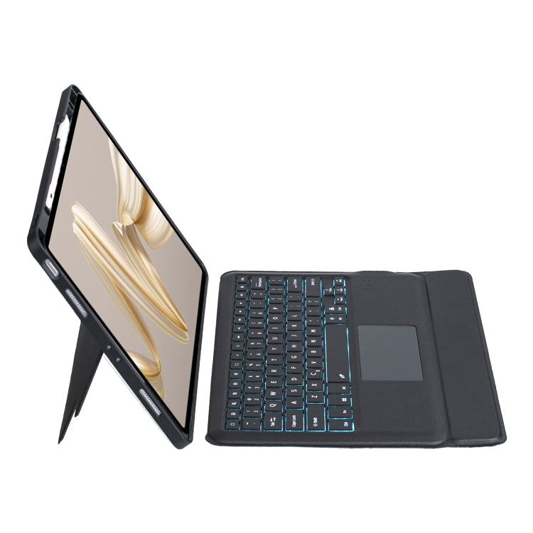 For Huawei MatePad Pro 12.2 2024 Detachable Backlit Bluetooth Keyboard Leather Case with Touchpad(Black) - Huawei Keyboard by buy2fix | Online Shopping UK | buy2fix