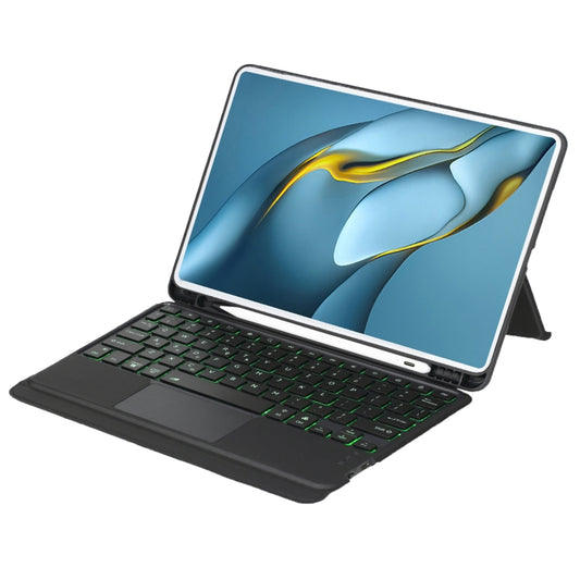 For Huawei MatePad Pro 10.8 2021 / 2019 Detachable Backlit Bluetooth Keyboard Leather Case with Touchpad(Black) by buy2fix