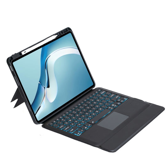 For Huawei MatePad Pro 12.6 2021 Detachable Backlit Bluetooth Keyboard Leather Case with Touchpad(Black) by buy2fix