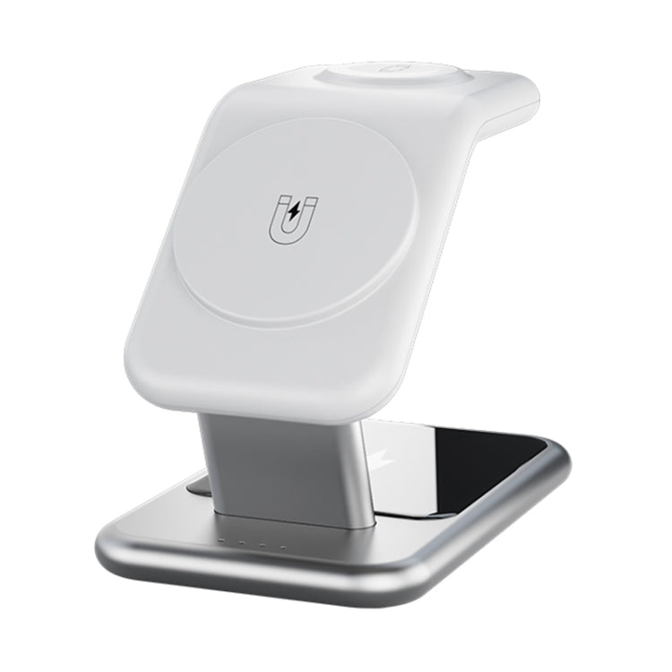 Y10 15W 3 in 1 Magnetic Wireless Charger Stand(White) - Wireless Charger by buy2fix | Online Shopping UK | buy2fix