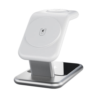Y10 15W 3 in 1 Magnetic Wireless Charger Stand(White) - Wireless Charger by buy2fix | Online Shopping UK | buy2fix