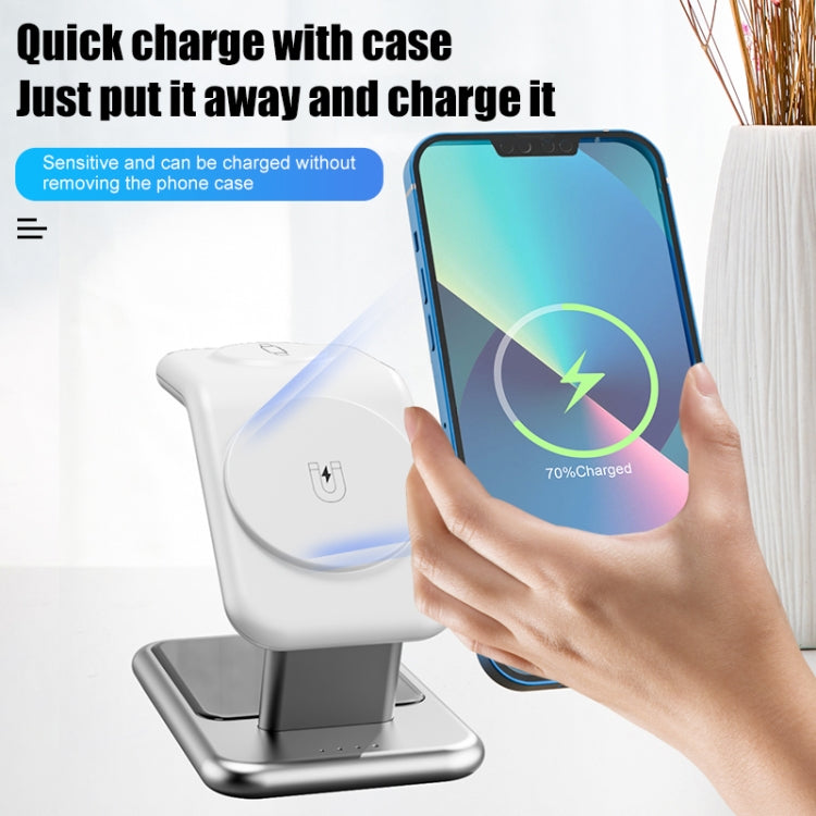 Y10 15W 3 in 1 Magnetic Wireless Charger Stand(Black) - Wireless Charger by buy2fix | Online Shopping UK | buy2fix