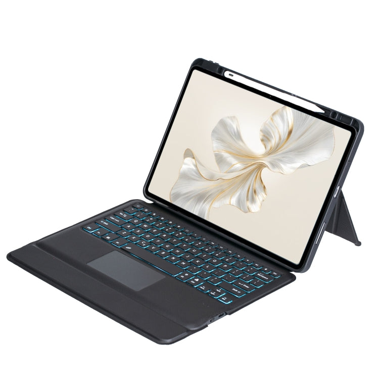 For Honor Pad 9 Pro / Pad V8 Pro Detachable Backlit Bluetooth Keyboard Leather Case with Touchpad(Black) by buy2fix