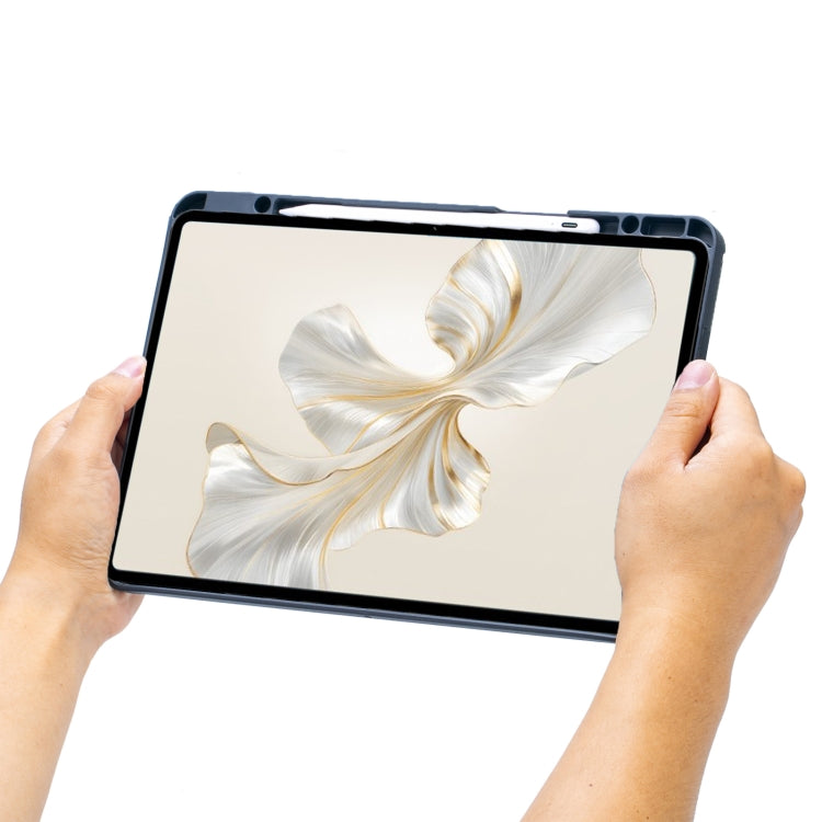 For Honor Pad 9 Pro / Pad V8 Pro Detachable Backlit Bluetooth Keyboard Leather Case with Touchpad(Black) by buy2fix