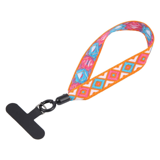 Retro Ethnic Style Mobile Phone Anti-lost Wrist Strap Lanyard Short Lanyard(Orange) - Lanyards & Wrist Straps by buy2fix | Online Shopping UK | buy2fix