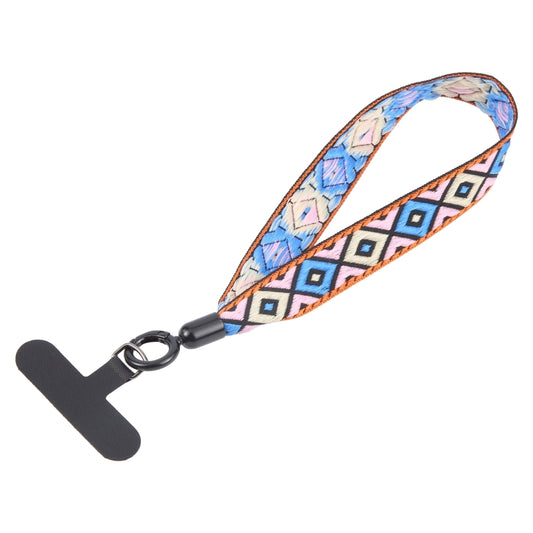 Retro Ethnic Style Mobile Phone Anti-lost Wrist Strap Lanyard Short Lanyard(Dark Blue) - Lanyards & Wrist Straps by buy2fix | Online Shopping UK | buy2fix