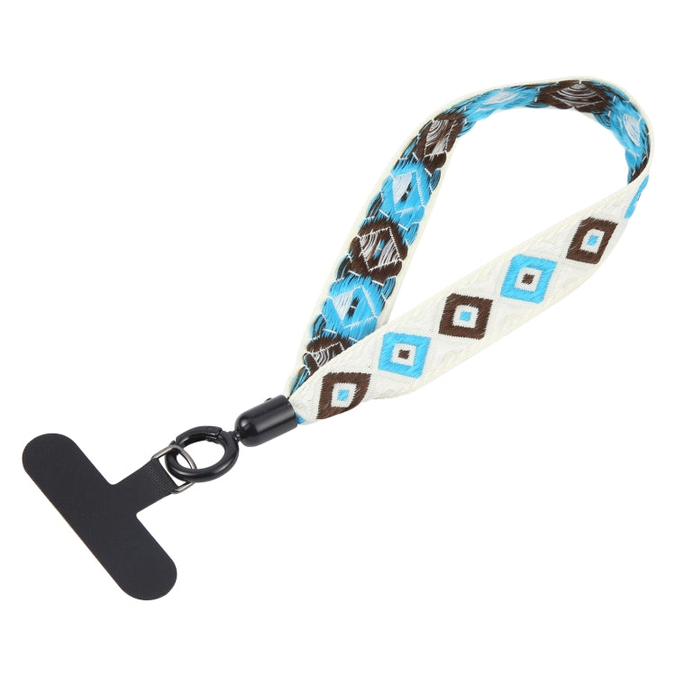 Retro Ethnic Style Mobile Phone Anti-lost Wrist Strap Lanyard Short Lanyard(Creamy White) - Lanyards & Wrist Straps by buy2fix | Online Shopping UK | buy2fix