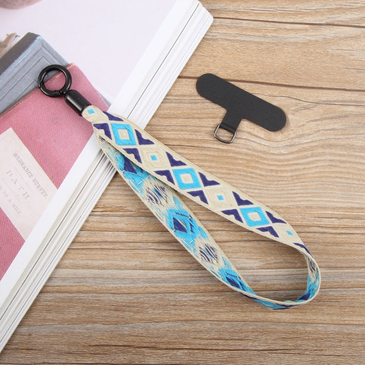 Retro Ethnic Style Mobile Phone Anti-lost Wrist Strap Lanyard Short Lanyard(Creamy White) - Lanyards & Wrist Straps by buy2fix | Online Shopping UK | buy2fix
