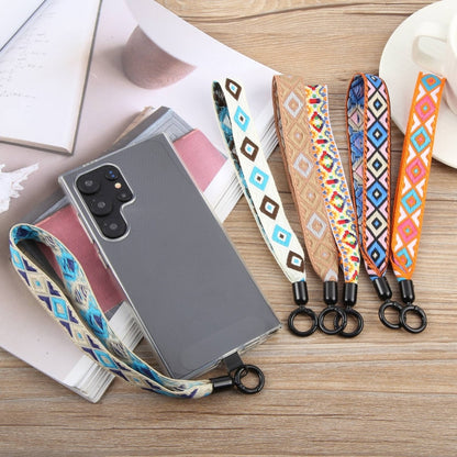 Retro Ethnic Style Mobile Phone Anti-lost Wrist Strap Lanyard Short Lanyard(Khaki) - Lanyards & Wrist Straps by buy2fix | Online Shopping UK | buy2fix